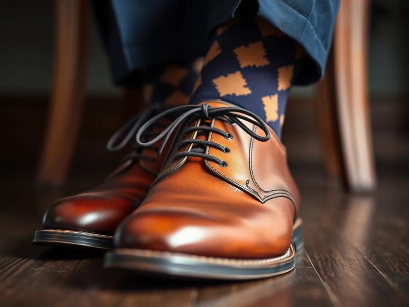 Skarpetki do granatowego garnituru